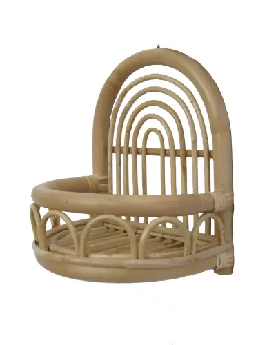 Product image of the product “Fara wall rack, made of rattan wood, 28.8 cm height. Natural Color. ”